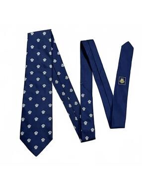 Versace Medusa Head Printed Blue Silk Tie